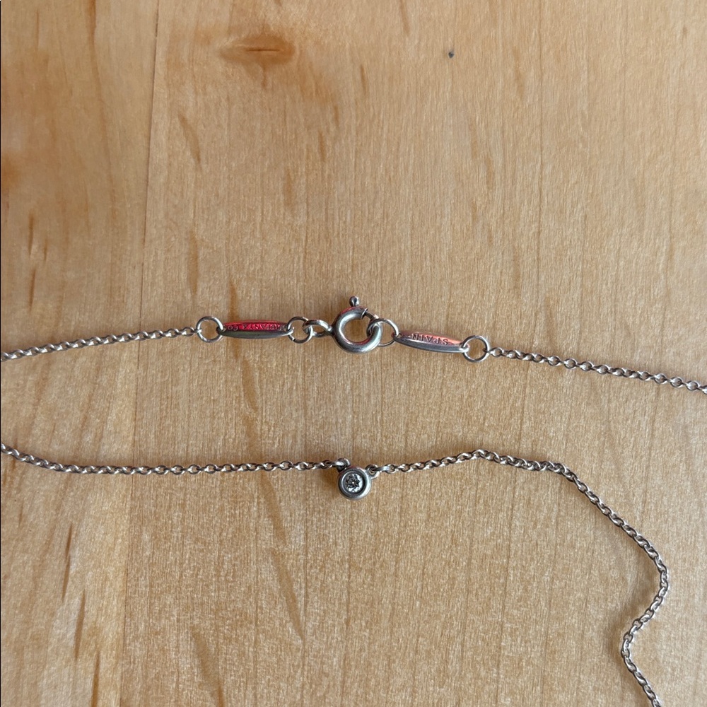 Tiffany & Co. Silver Necklace with Diamond Accent